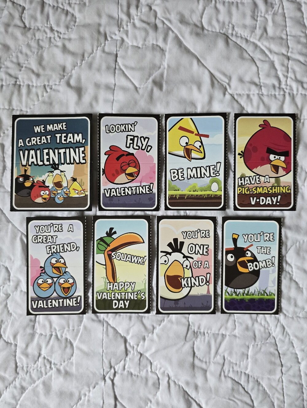 2/$15 🌼 19x Angry Birds Happy Valentine's Day Cut Out Cards